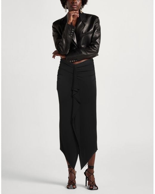 Pinko Black Maxi Skirt Viscose, Elastane