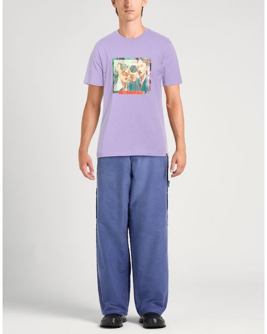 Daniele Alessandrini Purple Mauve T-Shirt Cotton for men