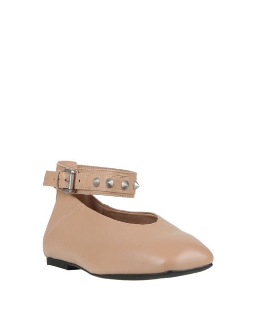 Ash Natural Ballet Flats