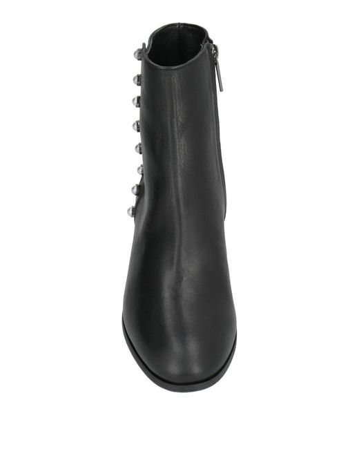 Pollini Black Ankle Boots Leather