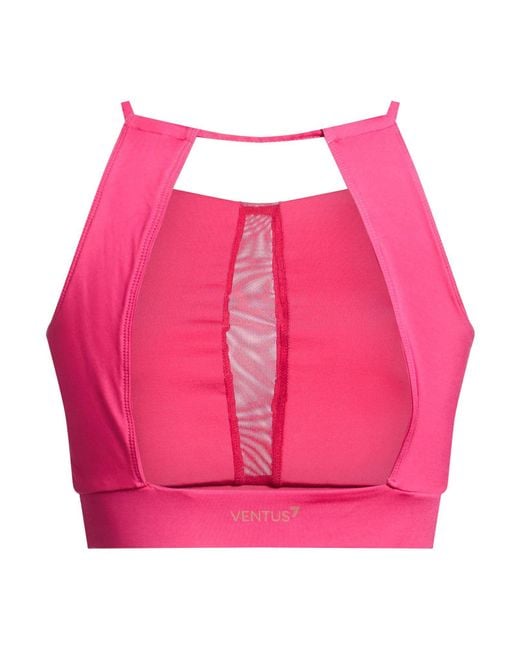 EA7 Pink Fuchsia Top Polyester, Elastane, Polyamide