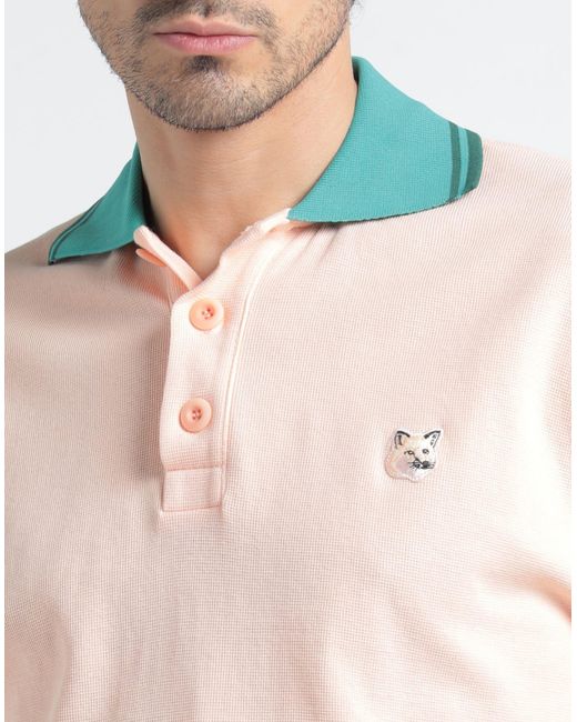 Maison Kitsuné Pink Polo Shirt for men