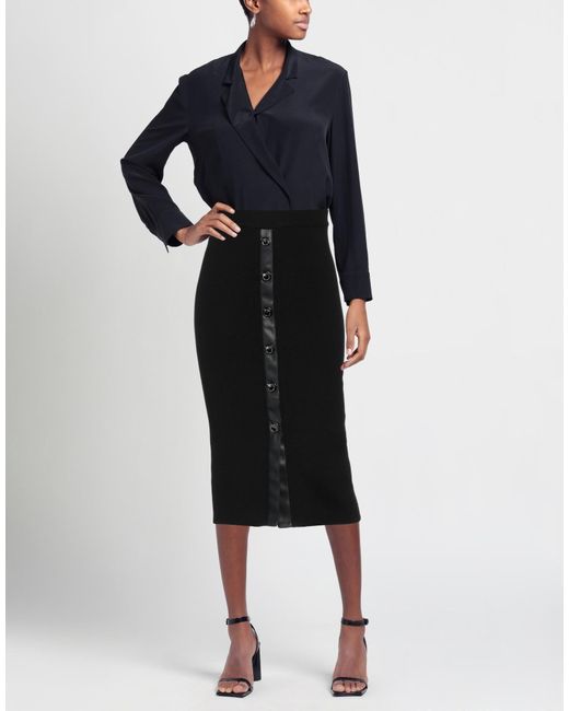 Pinko Black Midi Skirt