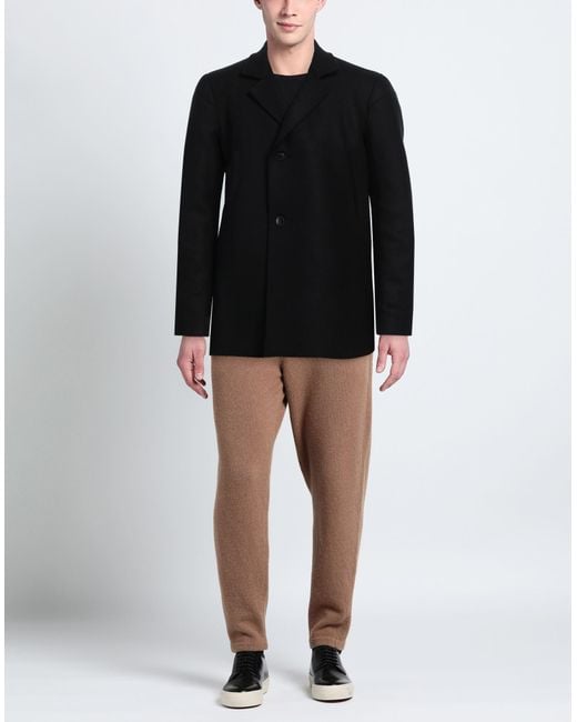 SAPIO Black Coat Wool for men