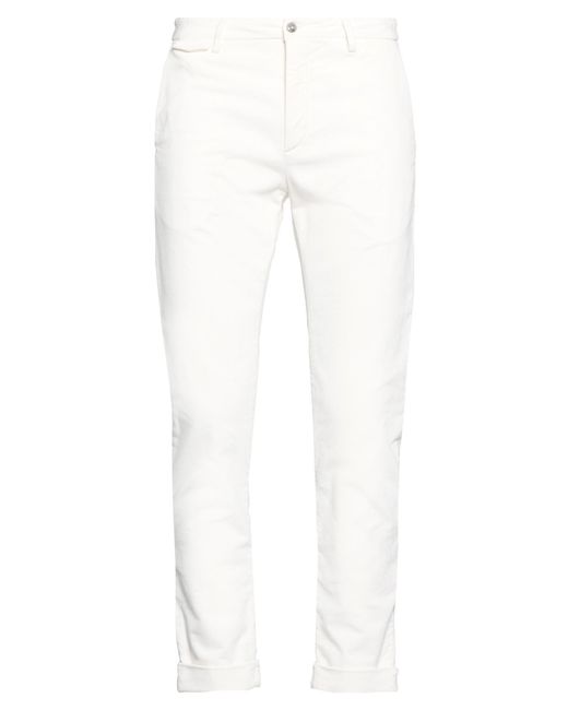 Teleria Zed White Pants Cotton, Elastane for men