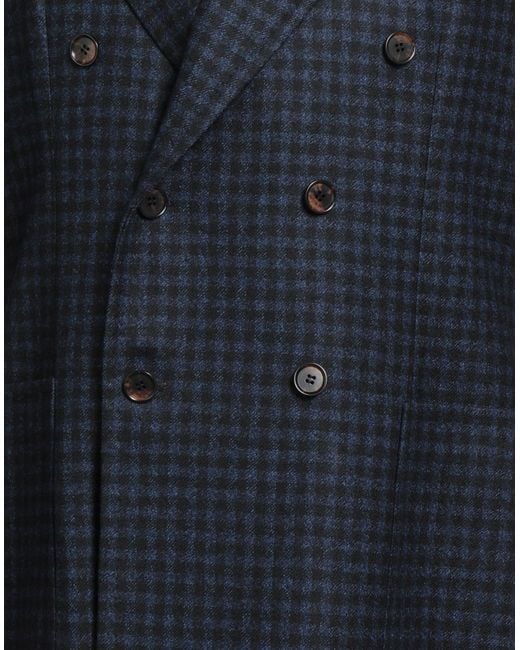 Sartorio Napoli Blue Blazer Virgin Wool for men