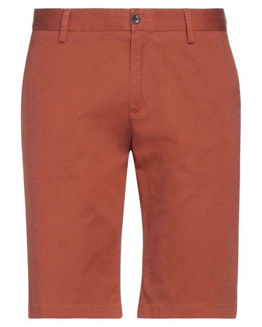 Ben Sherman Red Brick Shorts & Bermuda Shorts Cotton, Elastane for men