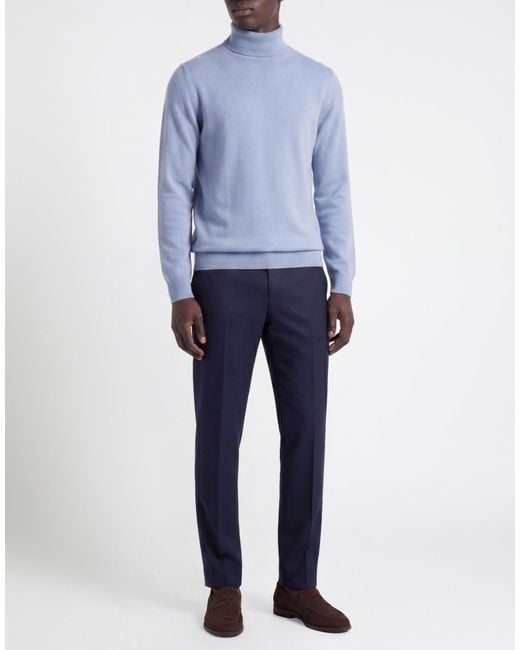 Alpha Studio Blue Turtleneck for men