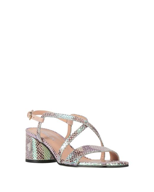 Pollini Natural Sandals Leather