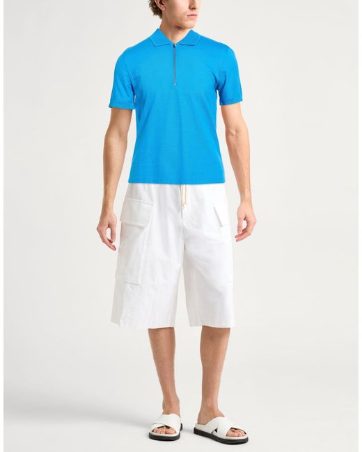 Ferragamo Blue Polo Shirt Cotton for men