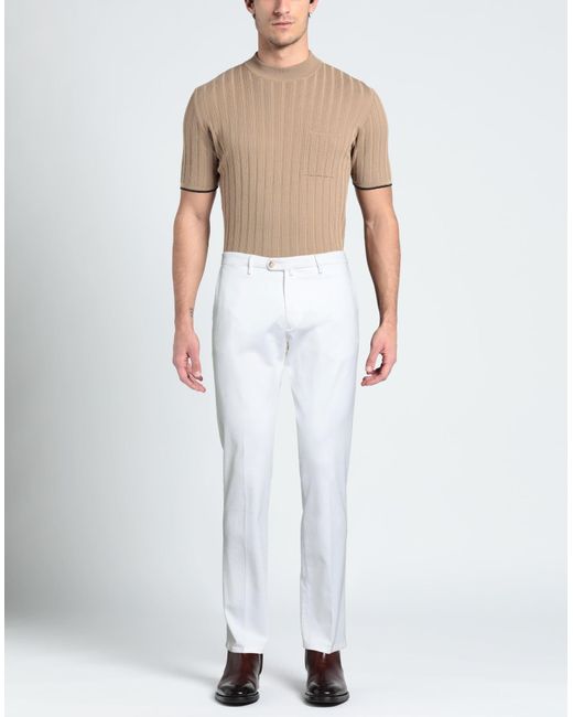 Luigi Borrelli Napoli White Trouser for men