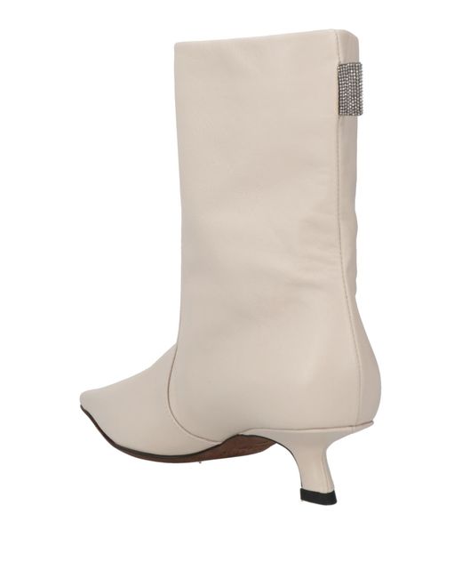 Brunello Cucinelli White Ankle Boots