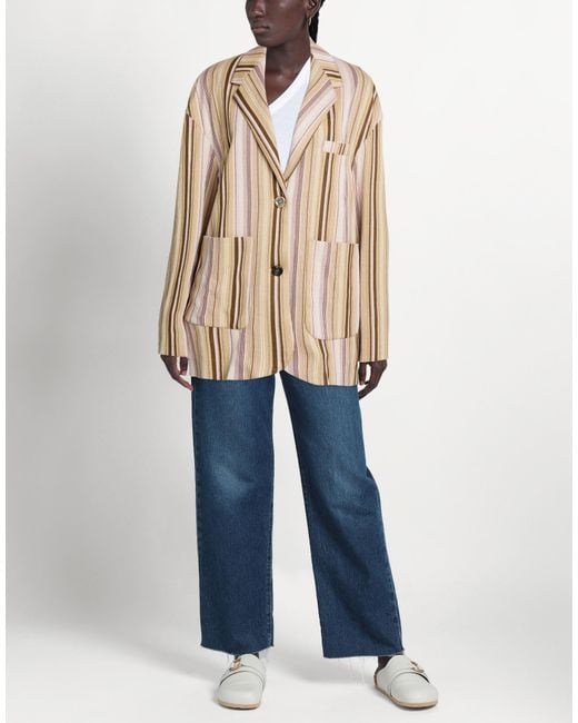 FEDERICO CINA Natural Blazer Polyester