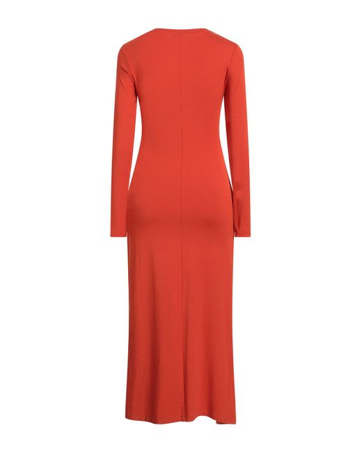 Isabel Marant Red Midi Dress Viscose, Elastane