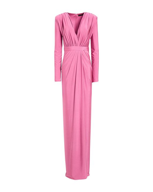 alma sanchez Pink Maxi Dress Polyester, Elastane