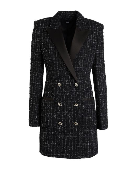 Boss Black Mini Dress Acrylic, Recycled Cotton, Synthetic Fibers, Wool, Metallic Fiber
