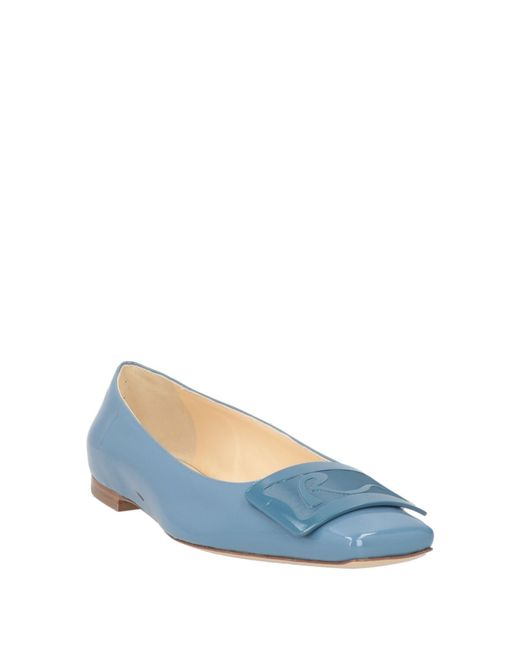 Rochas Blue Ballet Flats