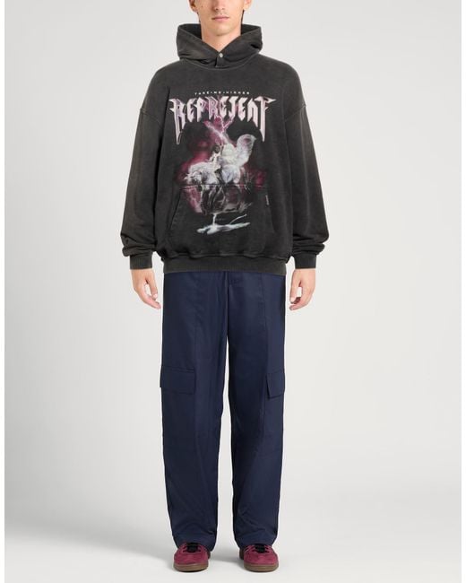 Represent Black Charcoal Sweatshirt Cotton for men