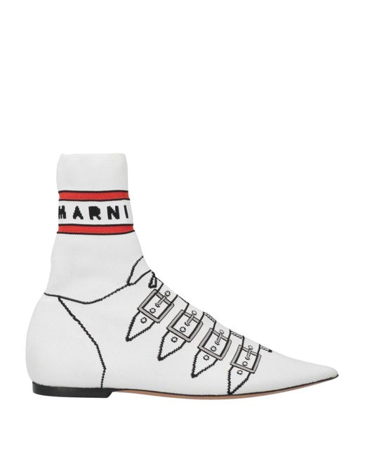 Marni White Ankle Boots