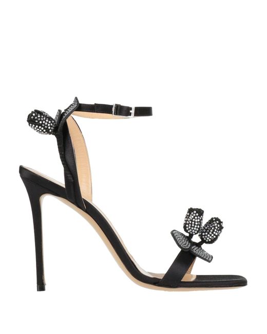 Mach & Mach Black Sandals Textile Fibers
