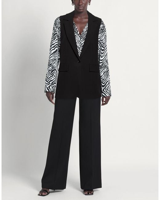 Compagnia Italiana Black Blazer Polyester, Elastane