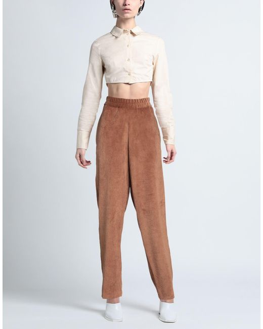 Shirtaporter Brown Pants Polyester, Nylon, Elastane