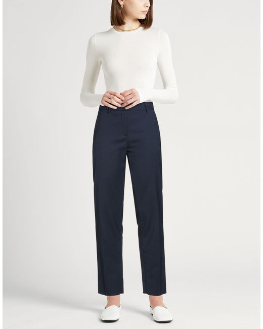 Brian Dales Blue Pants Polyester, Wool, Elastane