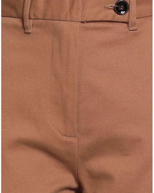 Ballantyne Brown Camel Pants Cotton, Elastane