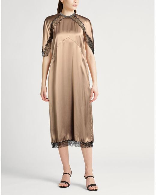 Fabiana Filippi Natural Midi Dress Viscose, Polyamide