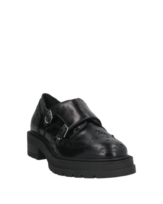Carmens Black Loafers Leather