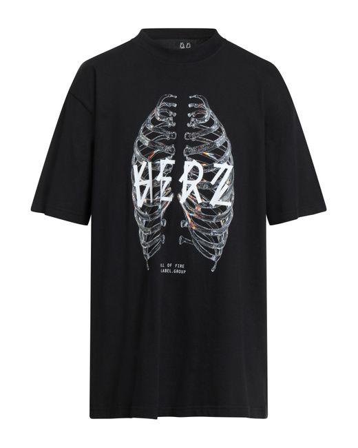 44 Label Group Black T-Shirt Cotton for men