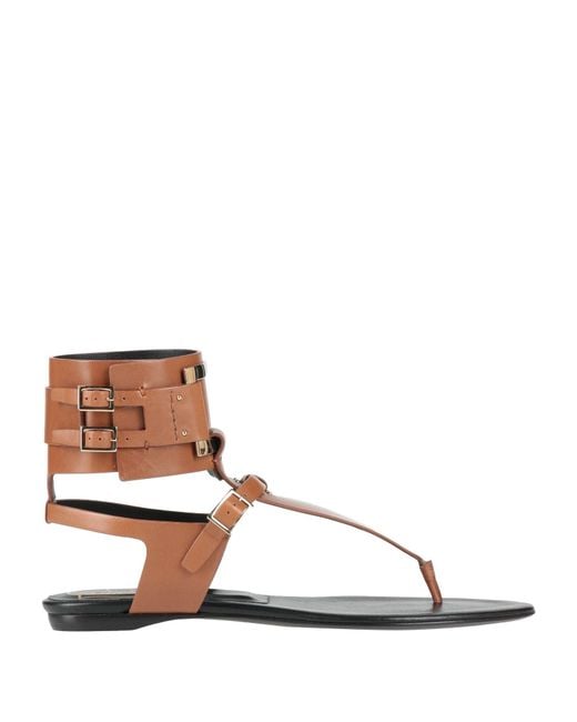 Roger Vivier Brown Thong Sandals