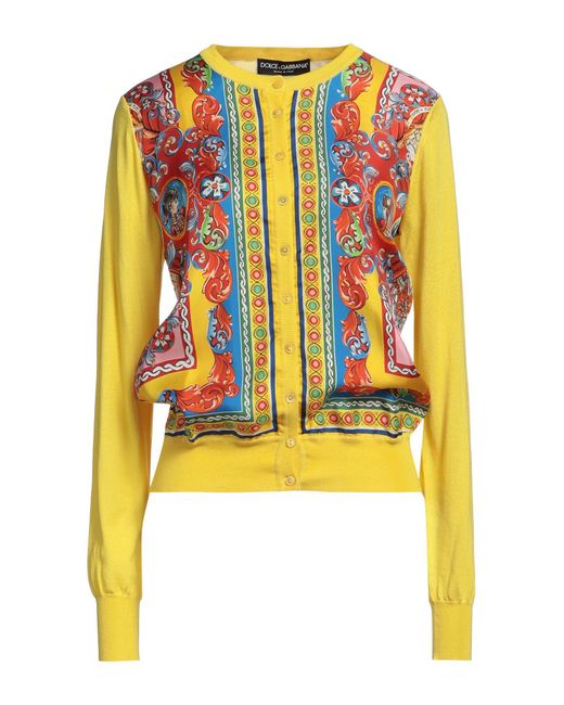 Dolce & Gabbana Yellow Strickjacke