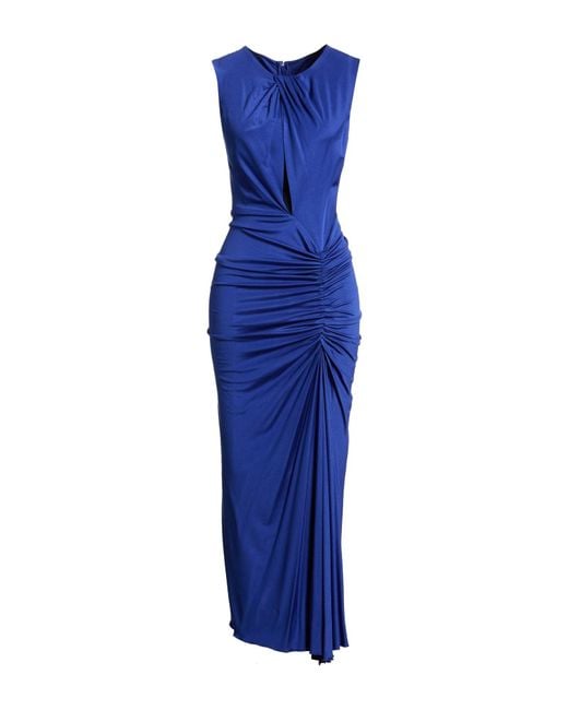 Costarellos Blue Maxi Dress Viscose, Silk