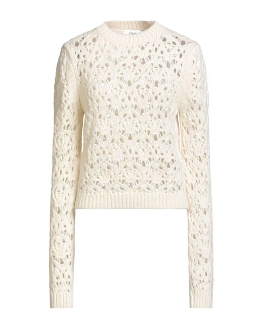 Chloé White Sweater Virgin Wool