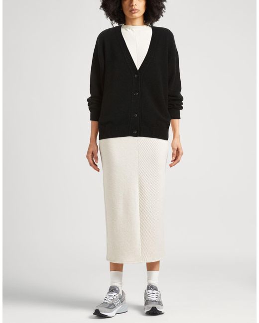 Laneus Black Cardigan Cashmere, Silk, Polyester