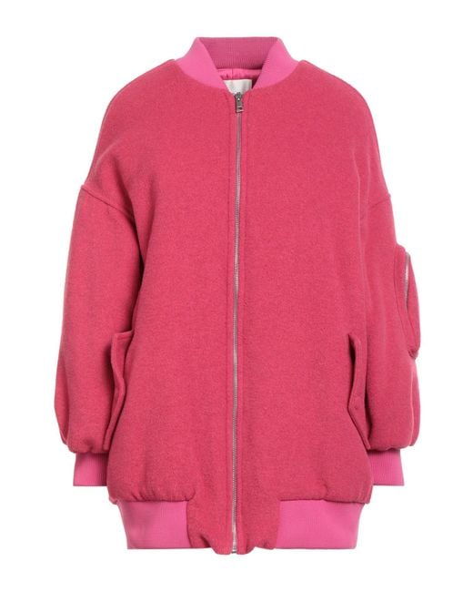 Suoli Pink Fuchsia Jacket Acrylic, Polyester, Wool, Polyamide