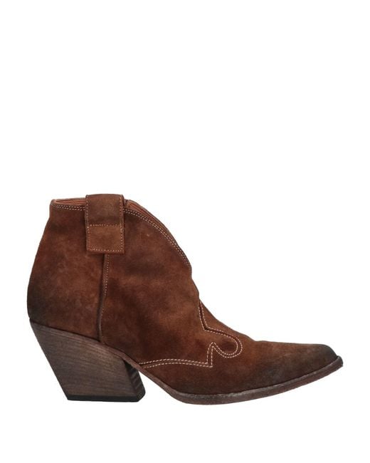 Elena Iachi Brown Ankle Boots