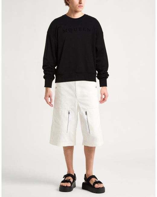 McQueen Black Sweatshirt Cotton for men