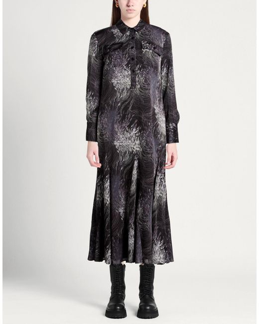 Equipment Black Midi Dress