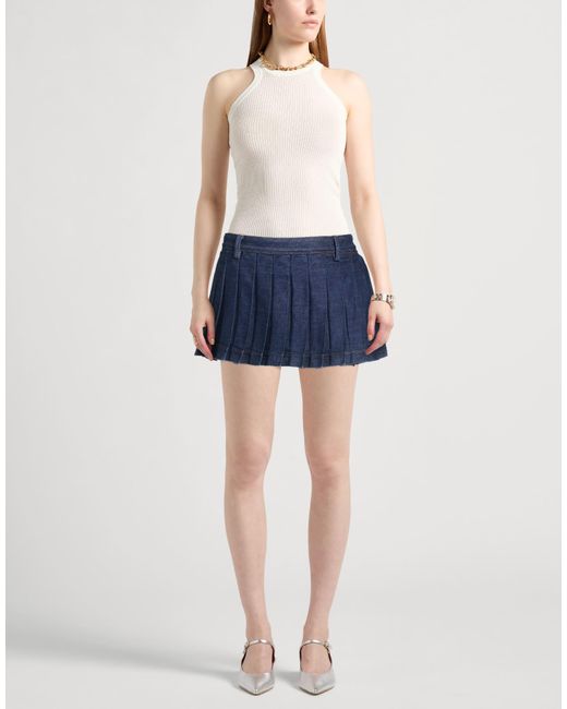 7 For All Mankind Blue Denim Skirt