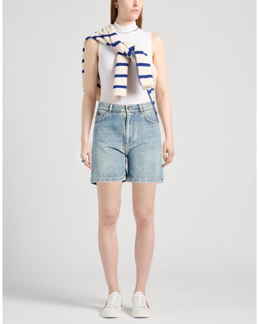 Dolce & Gabbana Blue Denim Shorts Cotton