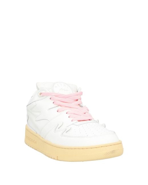 METAL GIENCHI White Sneakers Leather, Textile Fibers