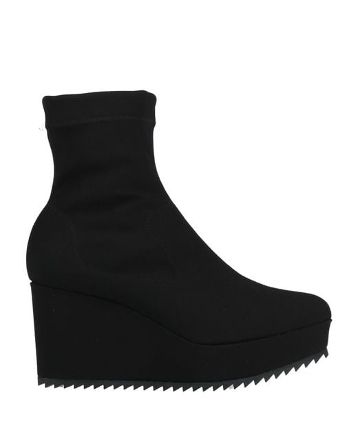 Pedro Garcia Black Ankle Boots Textile Fibers