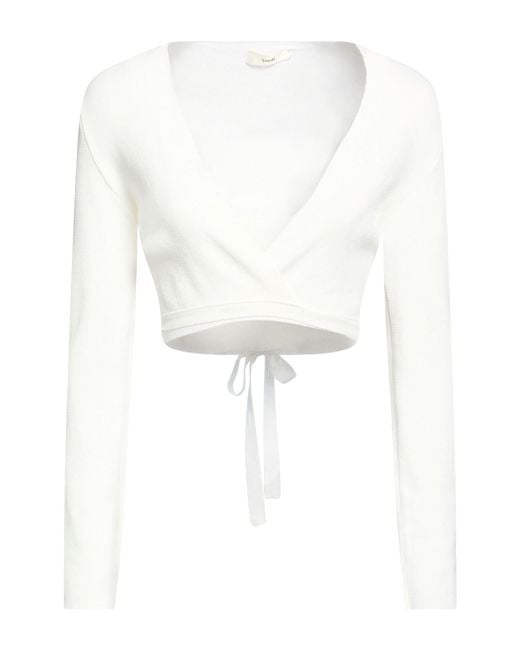 Suoli White Wrap Cardigans