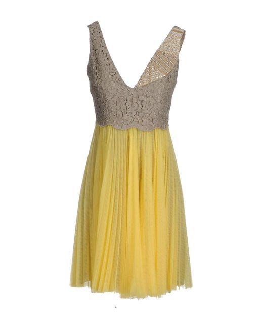 Pinko Yellow Short Dress