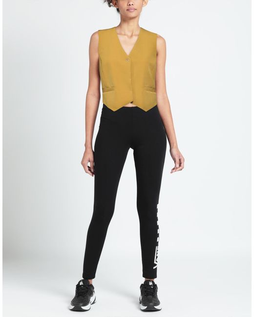 Soallure Yellow Mustard Tailored Vest Polyester, Elastane