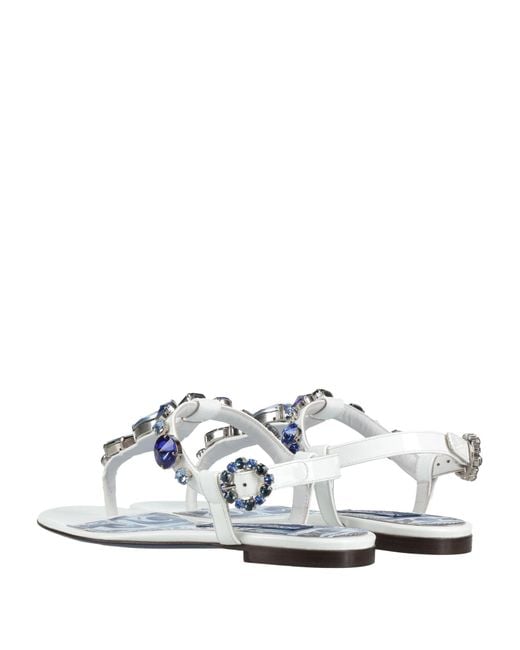 Sandalias de dedo Dolce & Gabbana de color White