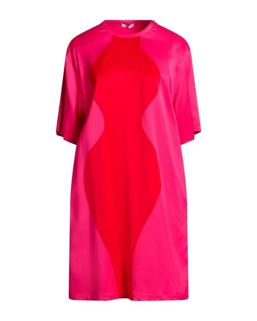 Ferragamo Pink Fuchsia Mini Dress Viscose, Elastane