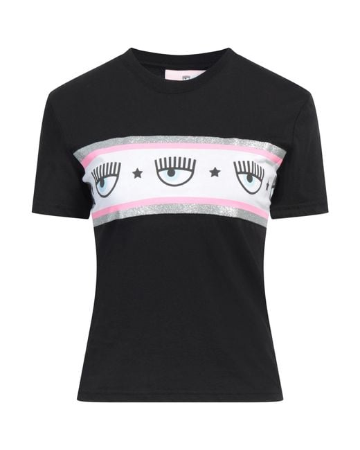 Chiara Ferragni Black T-Shirt Cotton